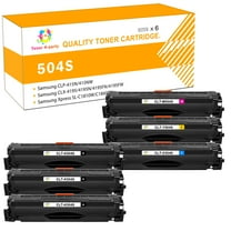 Toner H-Party 6-Pack Compatible Toner for Samsung 504S CLT-K504S C1860FW C1810W SL-C1860FW SL-C1810FW CLX-4195FW CLP-415NW Printer Ink (3*Black, Cyan, Magenta, Yellow)