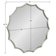 thumbnail image 6 of Kate and Laurel Lalina Modern Scalloped Mirror, 33.5 Inch Diameter, Silver, Decorative Wall Mirror with Round Shape and Antique Silver Finish for Glamorous Wall Decor, 6 of 9