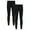Black, variant on Mens Merino Wool Base Layer Bottoms (Pack of 2)