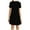 Black, variant on Ichuanyi Woman Dress Fashion Women Casual Short Sleeve O-Neck Solid Ladies Loose Mini Dress
