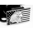 thumbnail image 2 of eVerHITCH USA Flag Eagle Metal Emblem Trailer Hitch Cover (Fits 2" Receiver, Black Chrome), 2 of 3
