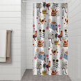 thumbnail image 2 of White Chicken Farm Pattern Shower Curtain 36"x72" ,Bathroom Decorative Shower Curtains Set with 12 Hooks,Modern Waterproof Washable Shower Curtain, 2 of 6