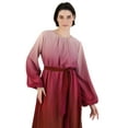 thumbnail image 3 of Pink - Multi - Crew neck - Fully Lined - Modest Dress - Refka, 3 of 5