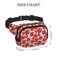 thumbnail image 4 of Fotbe Rose Flowers Cangurera Cuadrada con Estampado de Doble Capa, Bolsa de Cintura Ajustable Mini para Hombres y Mujeres, 4 of 9