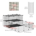 thumbnail image 3 of PawHut Guinea Pig Rabbit Playpen, Customizable Portable Pen, 3 of 10