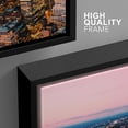 thumbnail image 4 of PixonSign Framed Canvas Print Wall Art Set Aerial View New York City Sunset Urban Architecture Photography Realism Scenic Landscape Decorative Colorful Multicolor for Bedroom - 24"x36"x3 Black, 4 of 5
