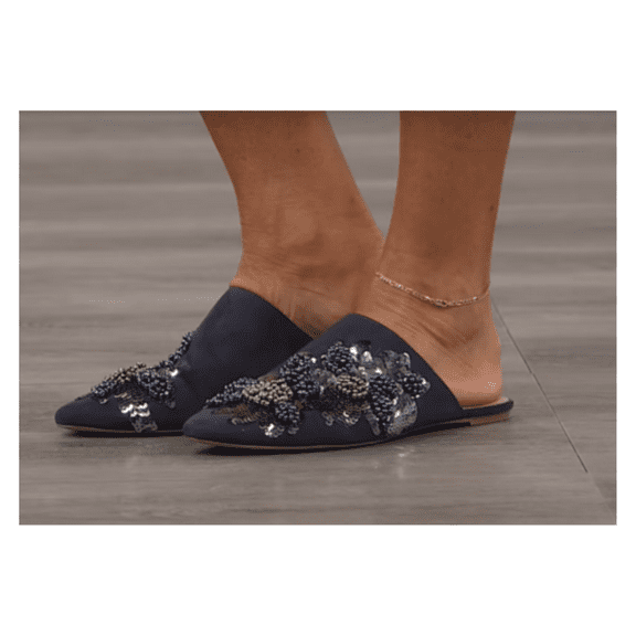 Charles by Charles David Women's Fickle Embellished Mule Navy 7 M