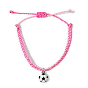 GIMMEDAT Soccer Bracelet 100% Waterproof Adjustable Woven Friendship Jewelry Gif