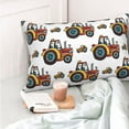 thumbnail image 6 of Kll Cartoon Tractor Pillow Covers Envelope Closure,Super Soft And Cozy Fuzzy Fleece Pillow Case Cover 14"X20", 6 of 9