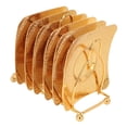 thumbnail image 3 of Gseagtia Golden Bar Coasters with Holder for Stylish Home, Kitchen & Cafe Décor Gilded Glamour, 3 of 8