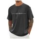 thumbnail image 1 of Camiseta de verano oversize para hombre, cuello redondo, manga corta, estampado urbano, camiseta deportiva informal, 1 of 4