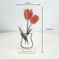 thumbnail image 4 of Acrylic Colored Ink Wash Flower Tabletop Display Sign Note Holder Cartoon Decorative Ornament, 4 of 4