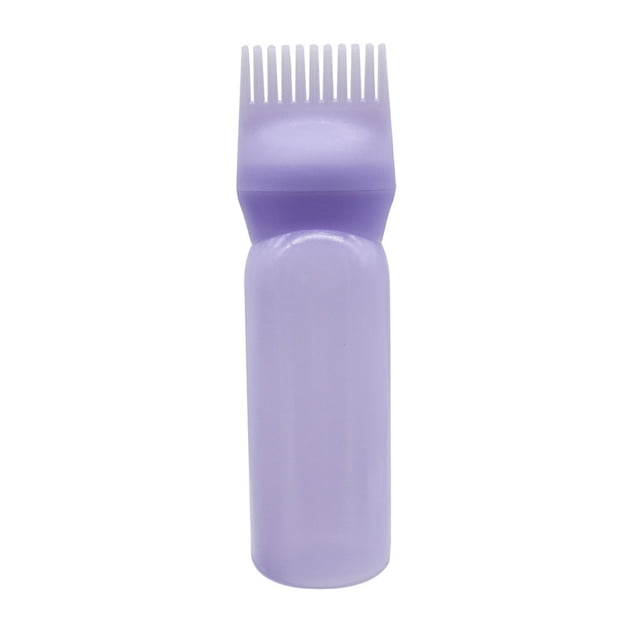 Vogacara Botella recargable portátil para tinte de cabello, champú resistente al agua, aplicador dispensador de colorante, peine, herramienta Cuidado del cabello Púrpura
