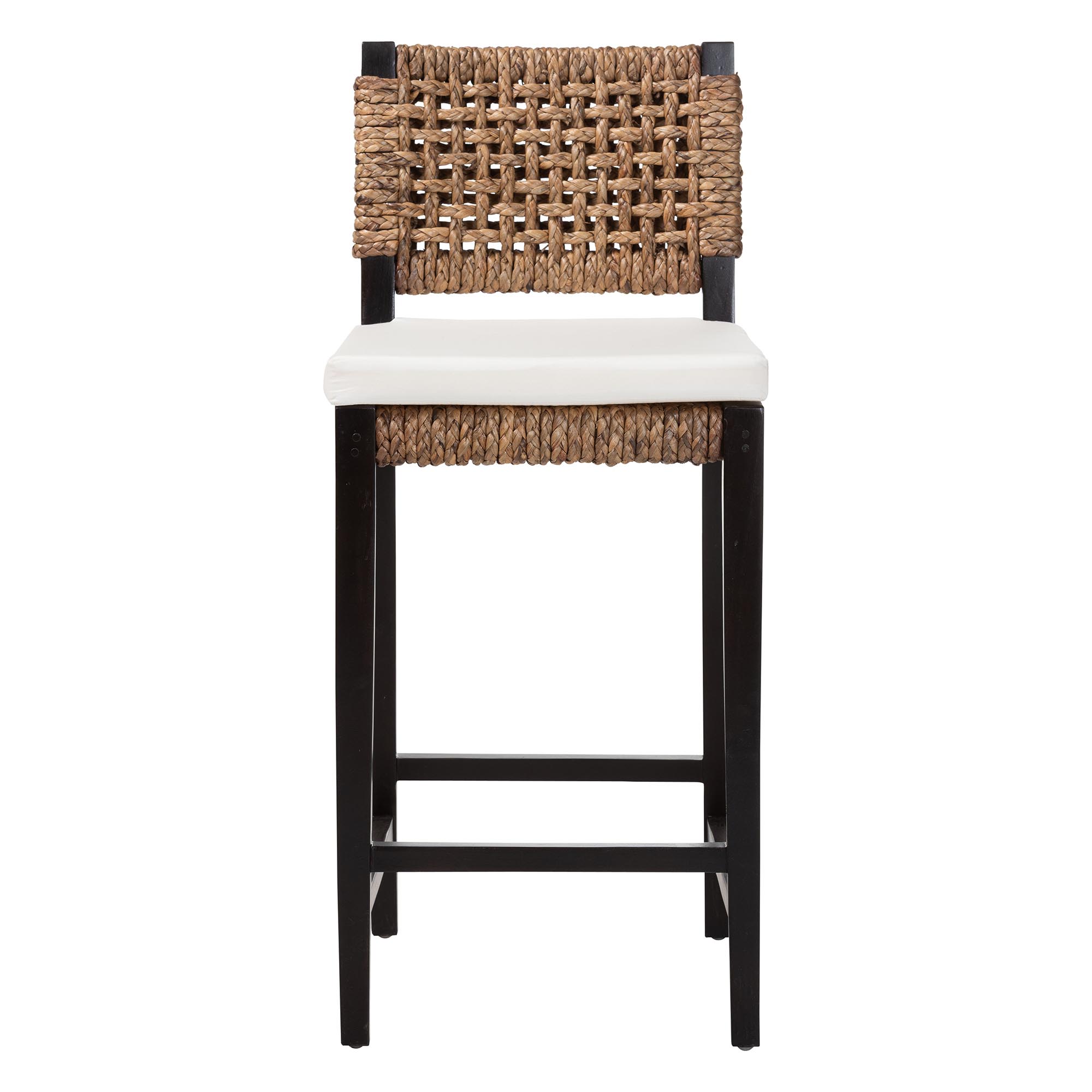 bali & pari Alise Boho Bar Stool, Bar Height, Seat Height of 27", Dark Brown