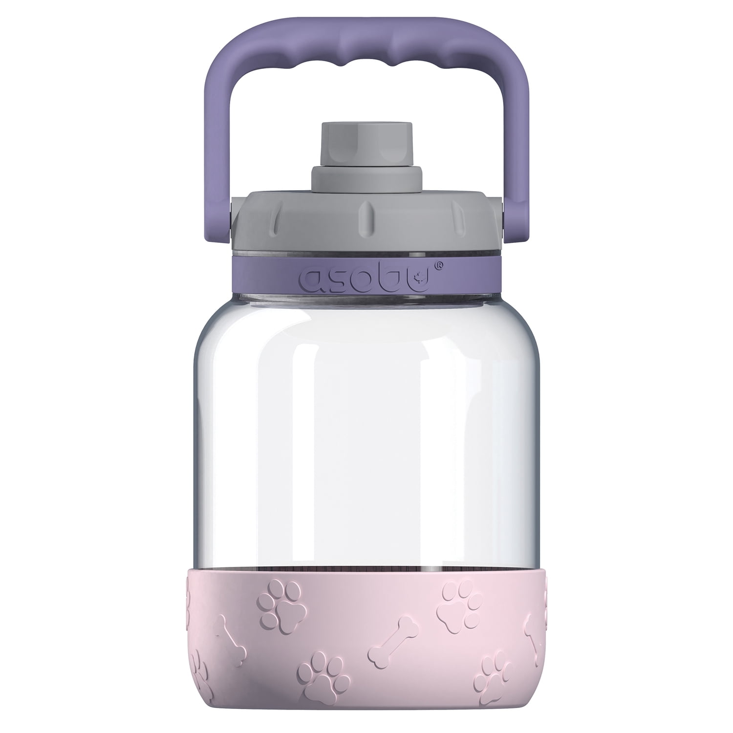 ASOBU NA-TWB21P 50-Oz. The Barkely Lightweight Tritan Water Jug with Dog Bowl (Pink)