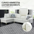 thumbnail image 5 of PonLiving Sectional Sofa Set for Living Room Furniture Set，Faux Leather L-Shape Sectional Sofa, 5 of 12