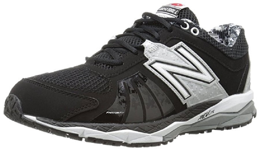 New Balance Men's T1000 Turf Low Baseball Shoes Black/Silver Size 15.0M ...