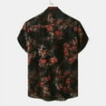 thumbnail image 6 of WREESH Mens Hawaiian Shirt for Men Unisex Summer Beach Casual Short Sleeve Button Down Shirts With Pocket Graphic Printed Clothing Brown, 6 of 9