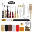 thumbnail image 1 of Juego de 30 herramientas para trabajos de cuero, para zapatos, bolsos, cinturones, costura, marcado, mecanizado, costura y ranurado de cuero, 1 of 5