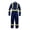 Navy Blue, variant on Flame Resistant Hi Vis Reflective Coverall with Leg Zipper (Large, Dark Gray)