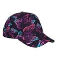 thumbnail image 6 of Picia Purple Butterfly pattern Trucker Low Profile Hat Men Women Baseball Cap Dad Hat Adjustable Unconstructed Plain Cap, 6 of 9