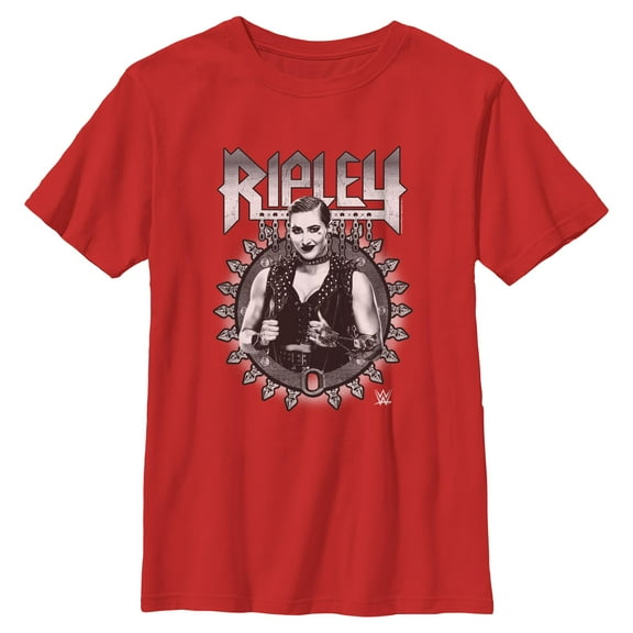 Boys WWE Ripley Black and White Photo T Shirt