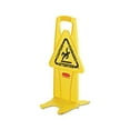 thumbnail image 2 of Rubbermaid Commercial Stable Multi-Lingual Safety Sign, 13w x 13 1/4d x 26h, Yellow -RCP9S0900YEL, 2 of 4