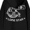thumbnail image 4 of Lone Star Armadillo Drinking Beer Long Sleeve Black Adult Hooded Sweatshirt-Medium, 4 of 7