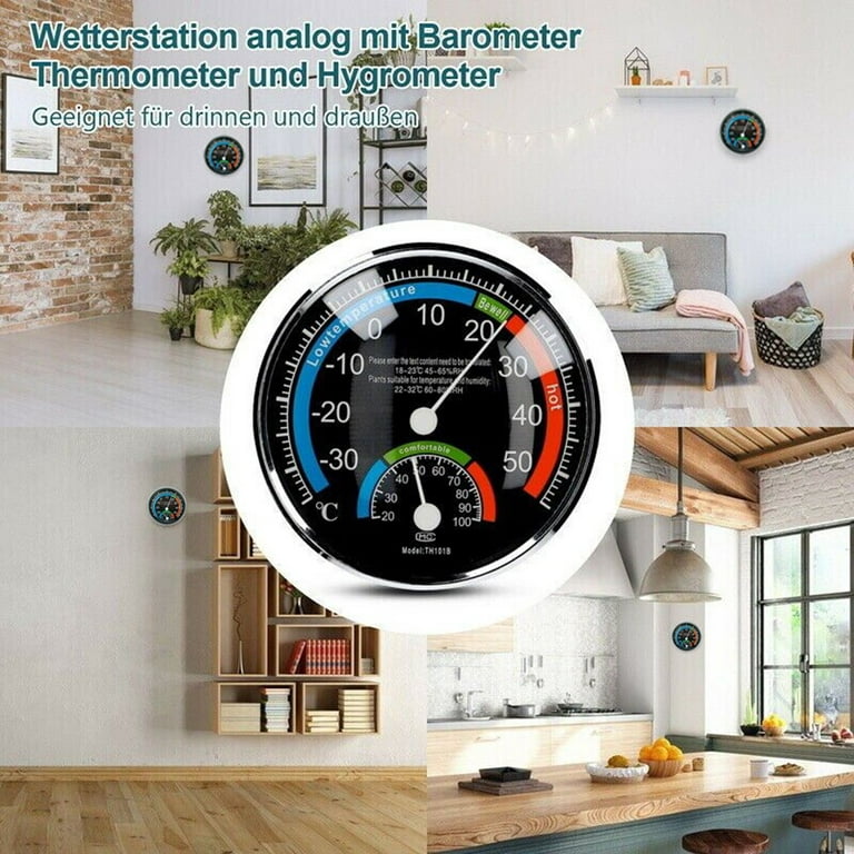 Thermometer Hygrometer Thermo Analog Humidity Indoor Climate Control Home 