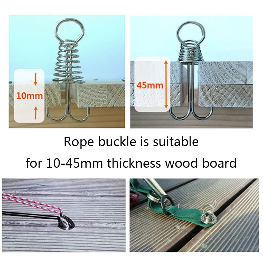 Details about   Tent Hooks Board Pegs with Carabiner Hook Spring Octopus Deck Peg Rope Buckle 
