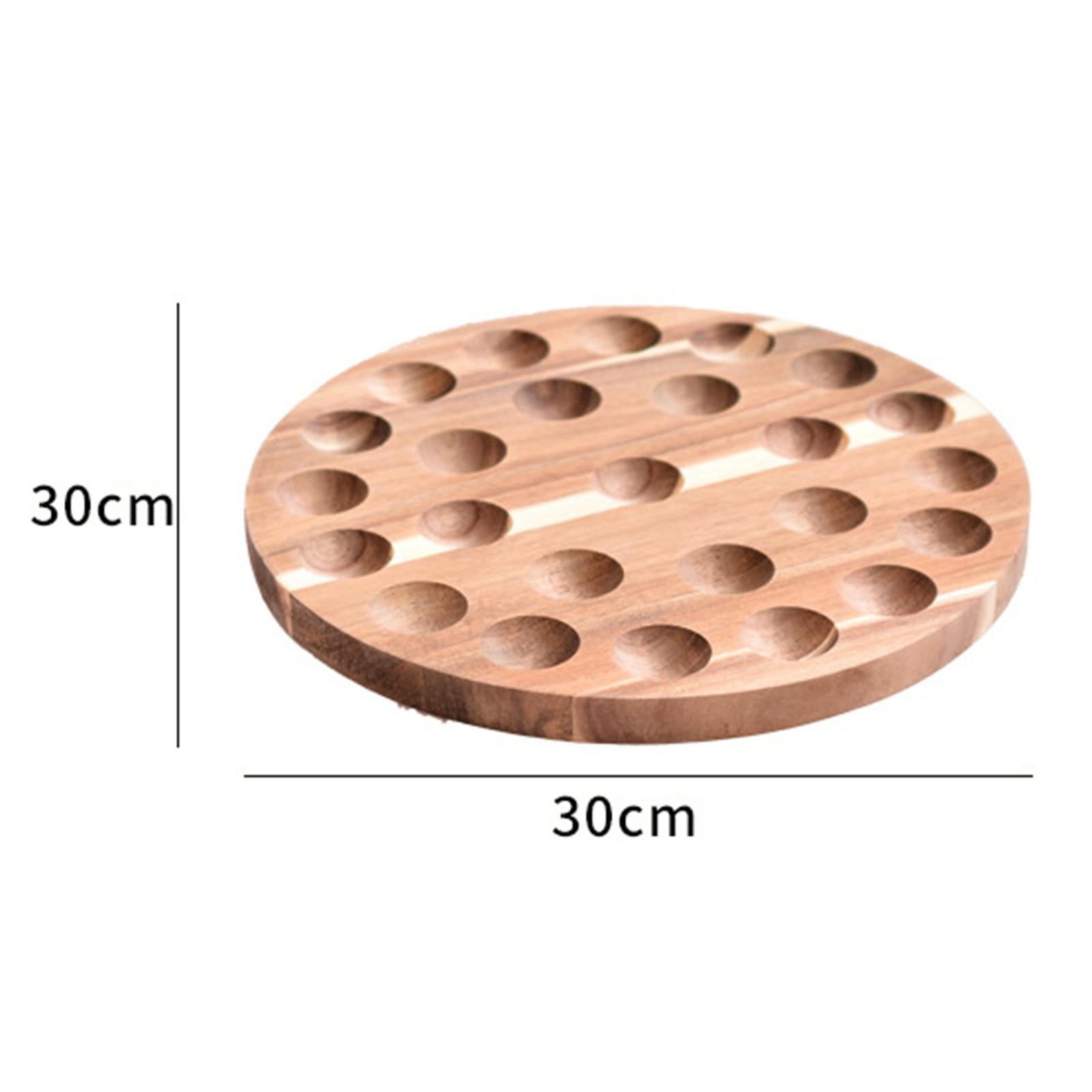TISHITA Egg Holder Egg Organizer Rack Large Capacity Wooden Egg Storage Tray Egg Container for Fridge Household Restaurant Countertop