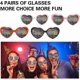 thumbnail image 3 of gafas de sol con forma de corazón en 3D y efectos especiales en forma de corazón, 3 of 5