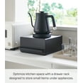 thumbnail image 3 of Yamazaki Home Countertop Rack with Drawer, Black, Steel, Supports 11 pounds, Divider, 3 of 8