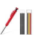 thumbnail image 1 of Crayon de Charpentier Solide avec Taille-Crayon Ensemble Comprend des Crayons Mécaniques Crayon de Menuiserie Marqueur de Construction Recharge Long Nez R, 1 of 6
