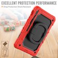 thumbnail image 4 of for Samsung Galaxy Tab S8/S7 Case 11 inch, 360 Rotating Shockproof Cover with Stand, Handle, Shoulder Strap (SM-X700/SM-T870), Red, 4 of 7