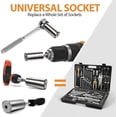 thumbnail image 4 of New Universal Socket Tools Torque Wrench Head Set 7-19mm Power Drill Adapter Ratchet Bushing Spanner Key Magic Multi Hand Tools, 4 of 5