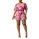 thumbnail image 1 of Txlixc Ropa deportiva de verano para mujeres, impresión foliar Txlixc moda, 1 of 9
