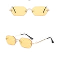 thumbnail image 5 of Rimless Sunglasses Polygon Cut Edge Punk Sun Glasses UV400 Protection Fashion Eyewear For Men Women Driving Travel Eyepiece, 5 of 9