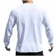 thumbnail image 4 of Goodtrade8 Mens Tops Long Sleeve Solid Color Athletic Mash Dry and Fit White Long Sleeve Crew Neck Shirt Winter for Men, 4 of 4