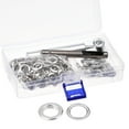 thumbnail image 1 of Unique Bargains Silver Tone Grommet Tool Kit with Copper Eyelets and Install Tools (100 Sets), 1 of 6