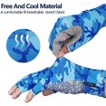 thumbnail image 2 of 1 Paire Gants De Pche L/xl, Bleu, Antidrapant Camuflaje Gants De Chasse, Gants Pour Pche, Chasse, Camping, Randonne, Photographie, 2 of 5