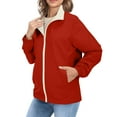 thumbnail image 2 of Breezora Womens Color Block Wind Resistant Lightweight Jacket Water Repellent Utility Anorak Jacket XL Size Red, 2 of 9