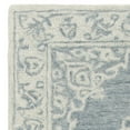 thumbnail image 5 of SAFAVIEH Micro-Loop Marina Floral Bordered Wool Runner Rug, Blue/Light Blue, 2'3" x 7', 5 of 7