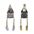 thumbnail image 2 of Adornos navideños de gnomos: bonitos adornos de resina para la decoración navideña, color marrón, 2 of 5