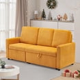 thumbnail image 3 of PPorfamilia 71'' 3-Seater Sofa, Modern Corduroy Sofa Deep Seat with Storage, Upholstered Couch for Living Room, Yellow, 3 of 8