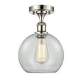 thumbnail image 2 of Innovations Lighting  Ballston Athens - 1 Light 8" Semi-Flush Mount Clear/Polished Nickel, 2 of 5