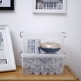 thumbnail image 4 of Small Storage Bins Plastic Storage Container Stackable Box with Lids for Organizing, Clear White, 4 of 16