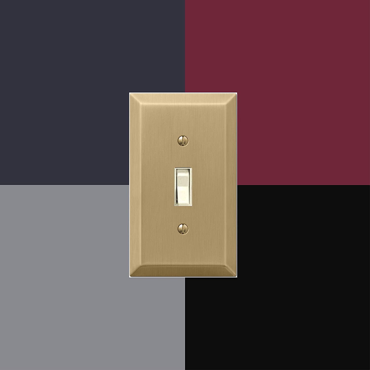Amerelle 163DBZ Moderne Wallplate 1 Duplex Steel Brushed Bronze 1-Pack