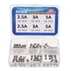 thumbnail image 1 of BOJACK Fusibles de luz navideña Kit surtido de fusibles de vidrio de fusión rápida Mini fusible de 3,6 x 10 mm 125 V 2,5 3 5 A Paquete de fusibles en una caja de plástico transparente, 1 of 6