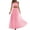 Pink, variant on Elainilye Fashion Women Dresses Open Waist Sexy Lace Strap Spliced Large Dress Set Sleeveless Evening Gown Dress,Red